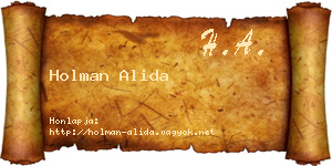Holman Alida névjegykártya